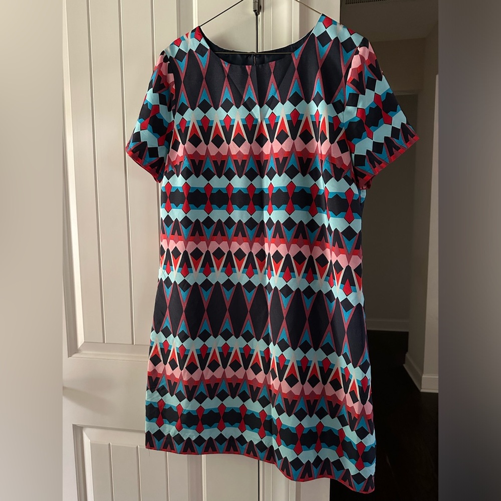 J. Crew Geometric Pattern Shift Dress Size 12